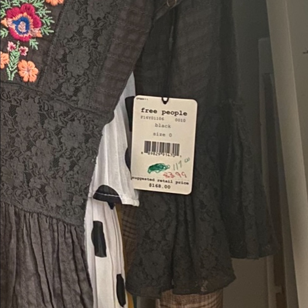 Free People FP One Lace Embroidered Mini Dress Size 0 - Picture 4 of 4